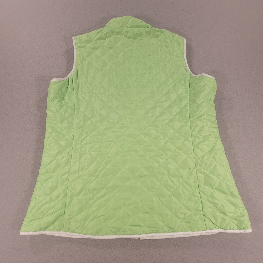 Magnolia Lane Masters Golf Quilted Reversible Puffer Vest White Green Women's L - Picture 10 of 12